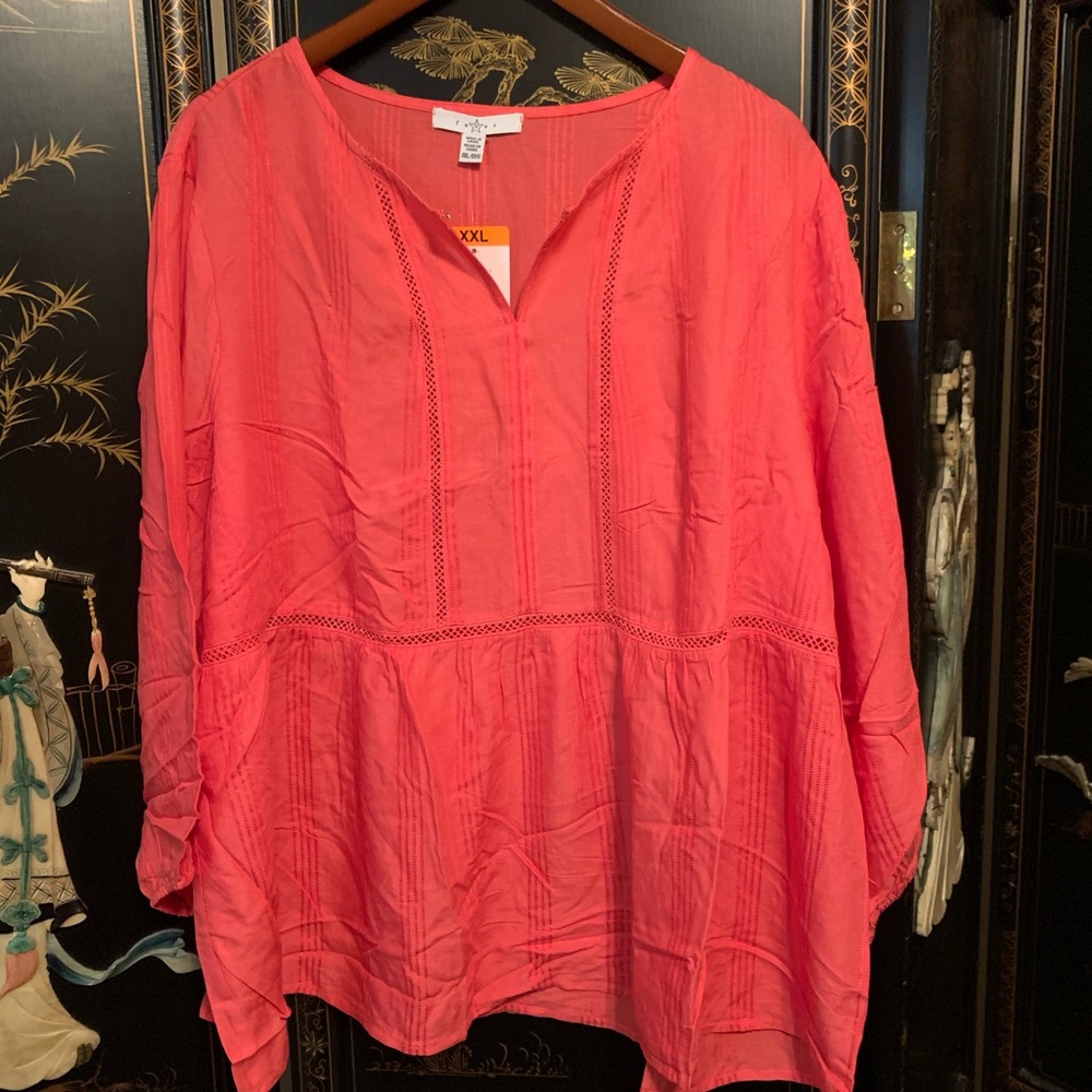 Babydoll Tunic Top with 3/4 sleeves
